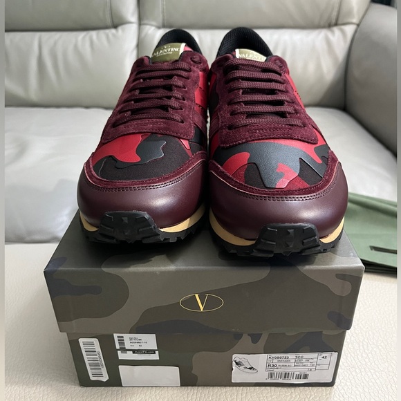 NWB- Valentino Garavani Rockrunner Camo Men’s Sneaker- Made in Italy -EU 42/US 9 - Picture 11 of 13